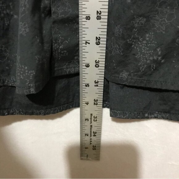 Old Navy Shirt Mens Large Gray Floral All Over Print Academia Preppy Travel Dad - Picture 13 of 14